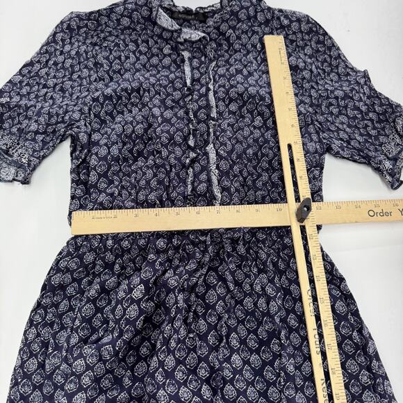 eShakti Dress Womens 6 Purple Blue Boho Paisley Maxi Rayon Cotton‎ India Printed - Picture 6 of 7